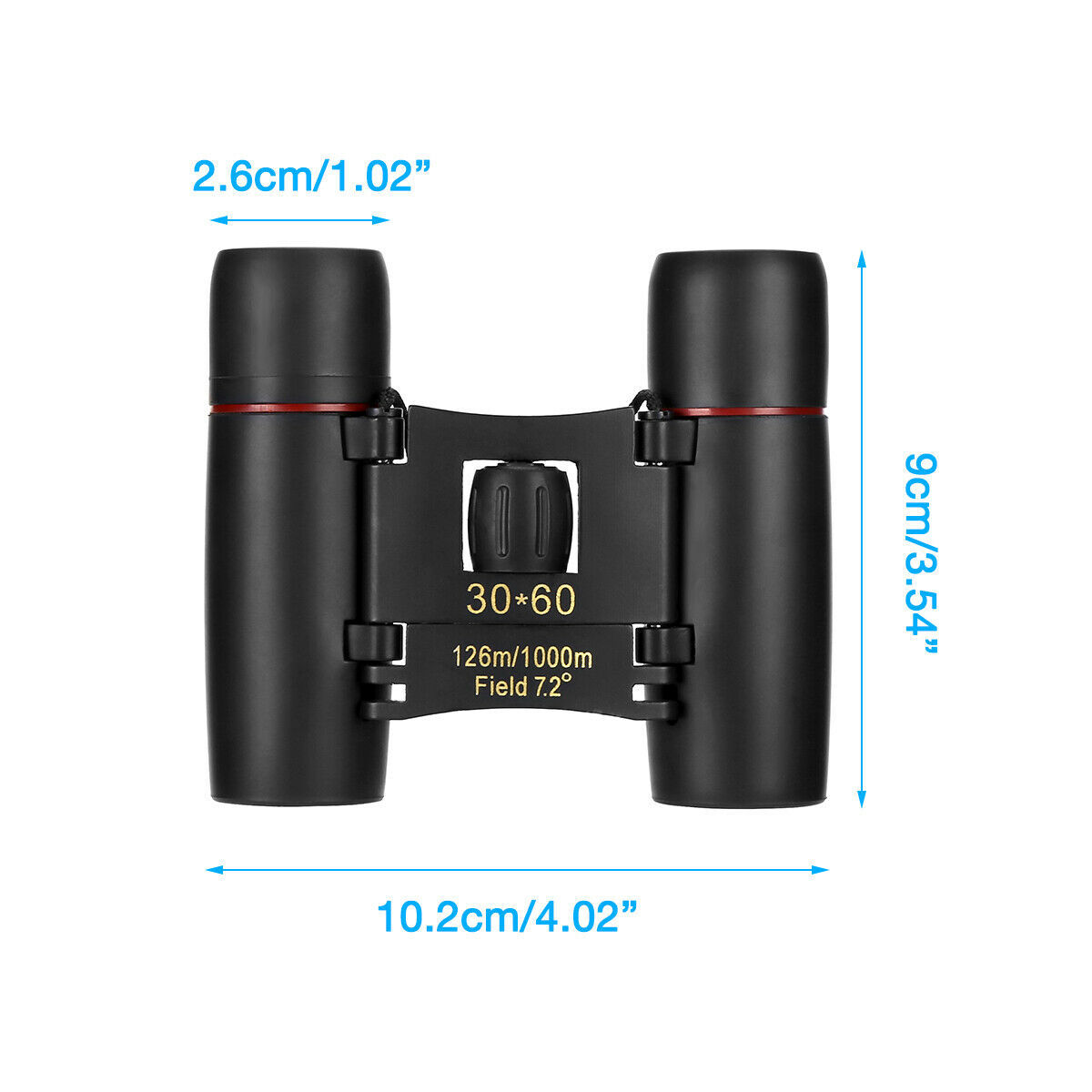 Binoculars 30x60 Zoom Travel Compact Folding Telescope