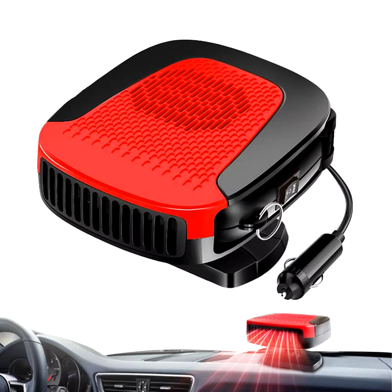 12V 150W Portable Car Heater 2-In-1 Car Cooling and Heating Windshield Defogger Defroster & Heater Current Limiting Line