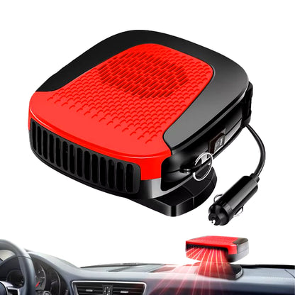 12V 150W Portable Car Heater 2-In-1 Car Cooling and Heating Windshield Defogger Defroster & Heater Current Limiting Line